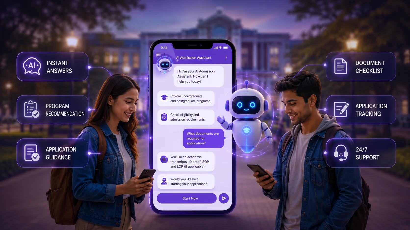 University Enrollment with an Intelligent AI Admission Assistant
