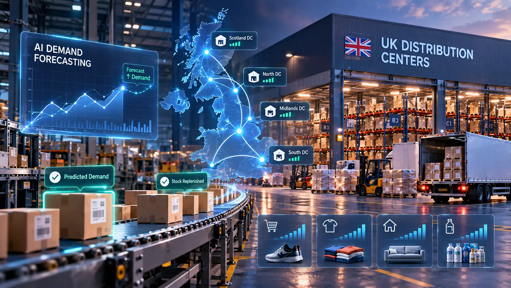 AI Demand Forecasting Cuts Stockouts Across UK Distribution Centres