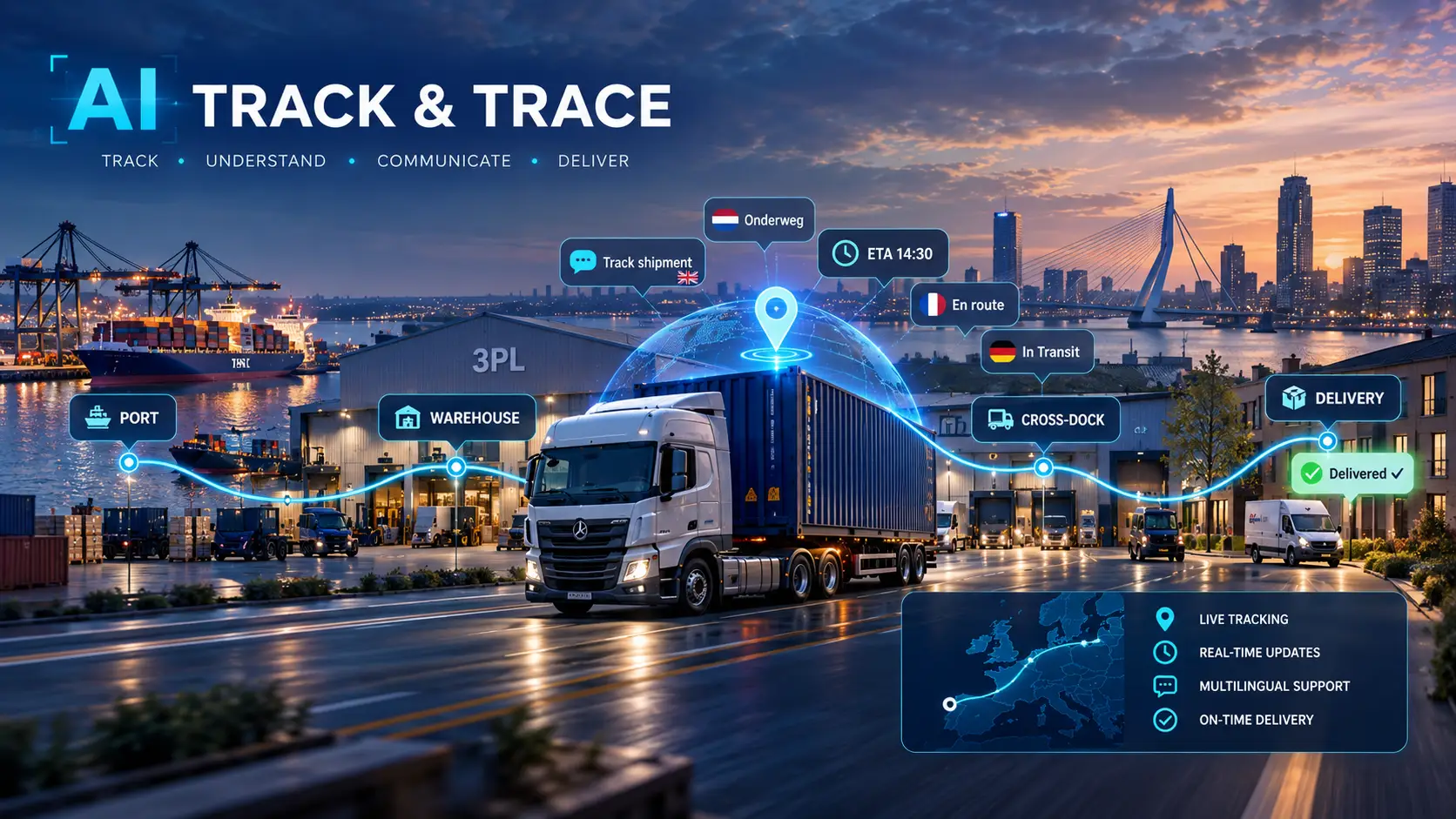 Multilingual AI Track-and-Trace Agent for a Dutch 3PL