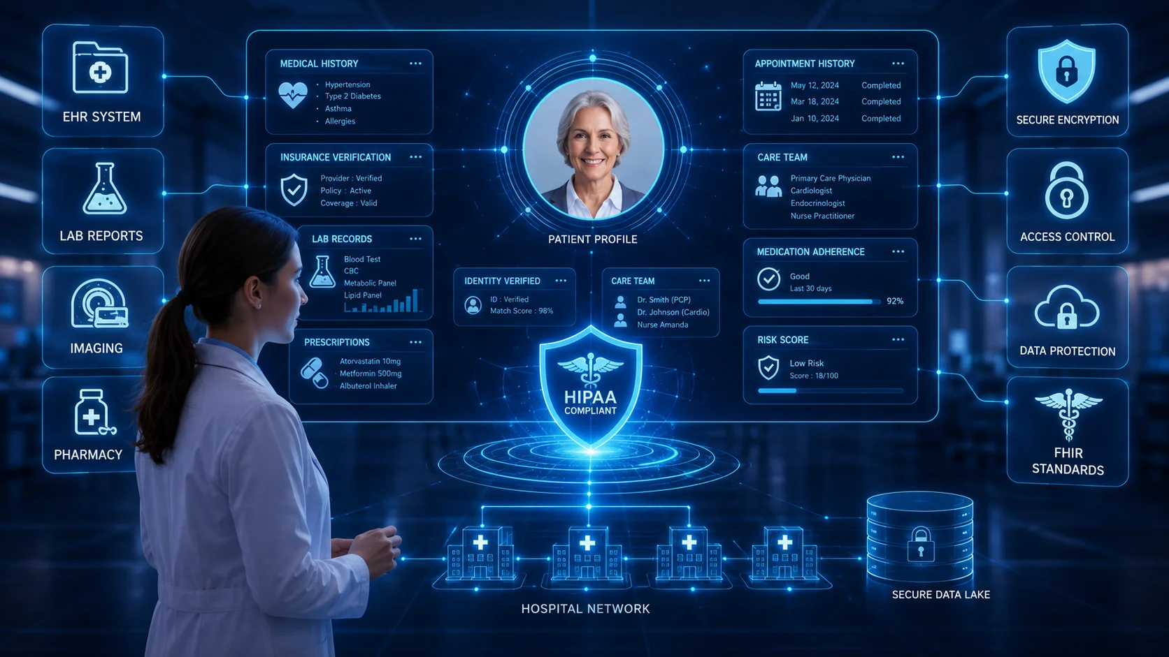 HIPAA-Compliant Patient Data Enrichment for a Hospital Network